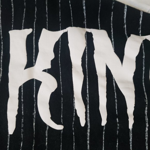 Disney The Nightmare Before Christmas Pinstripe Pumpkin King Long Sleeve Shirt L - Picture 10 of 11